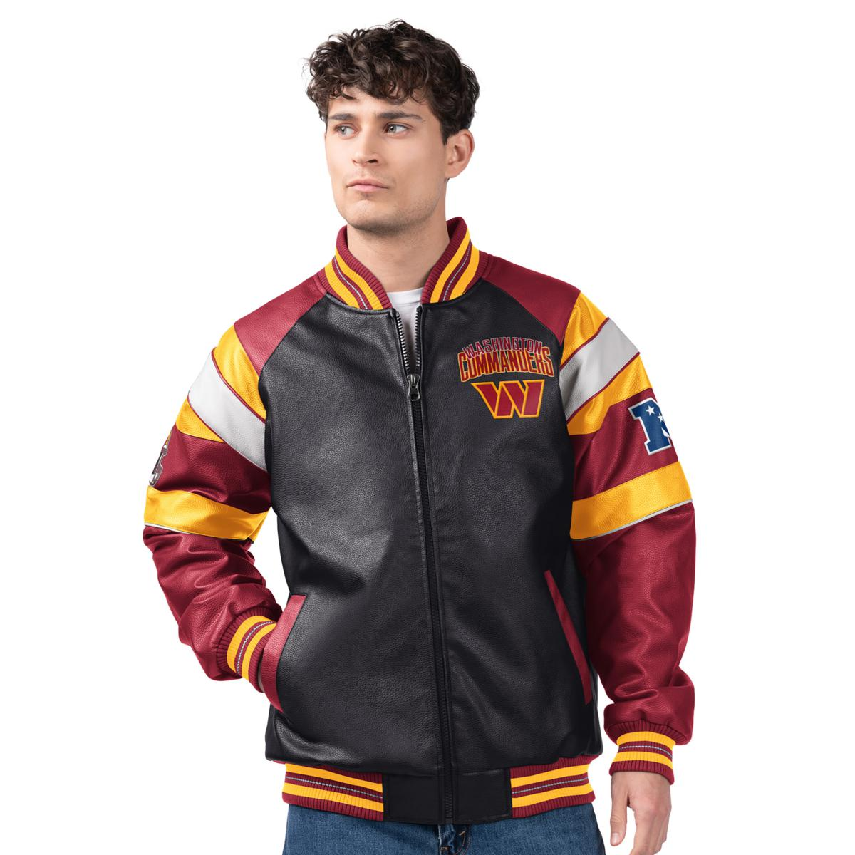 Officially Licensed NFL by Carl Banks Faux Leather Jacket